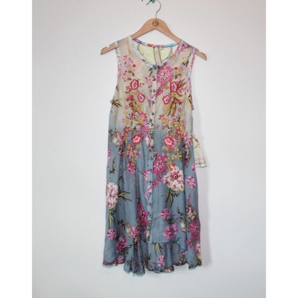 NWT Aratta Silent Journey Aurora Tunic Ombre Floral Embroidered Small H14392 - Picture 12 of 16